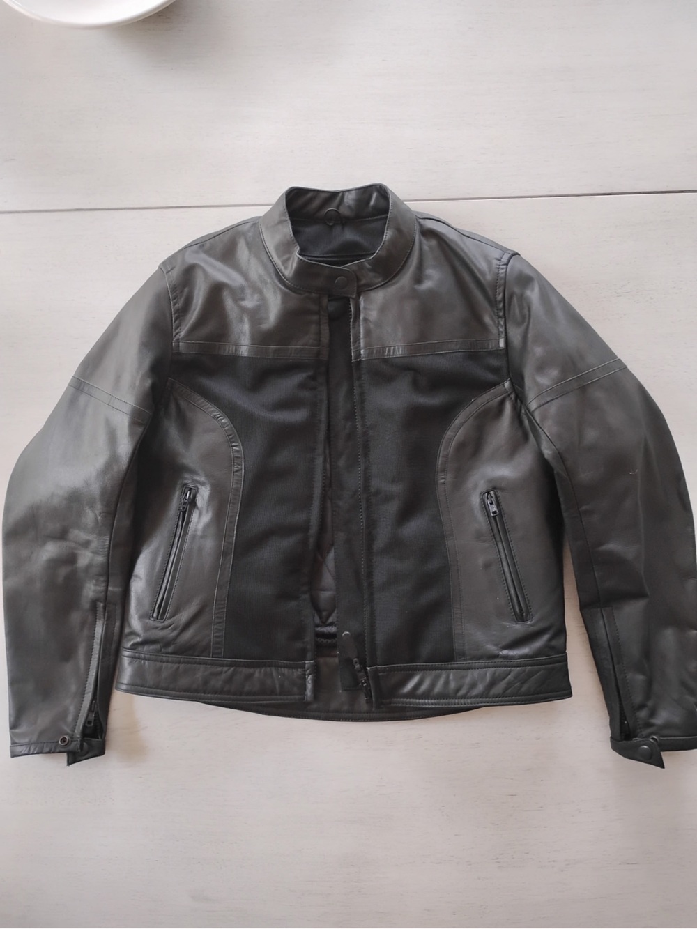 Vintage Men's Black Leather Jacket River Road M like new